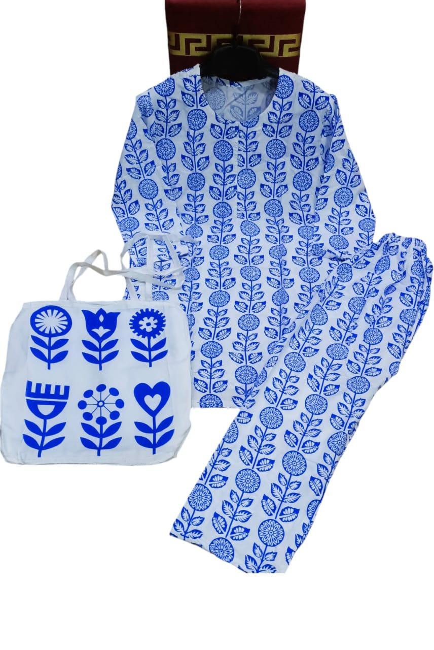 2 Pcs Women's Stitched Linen Printed Shirt And Trouser