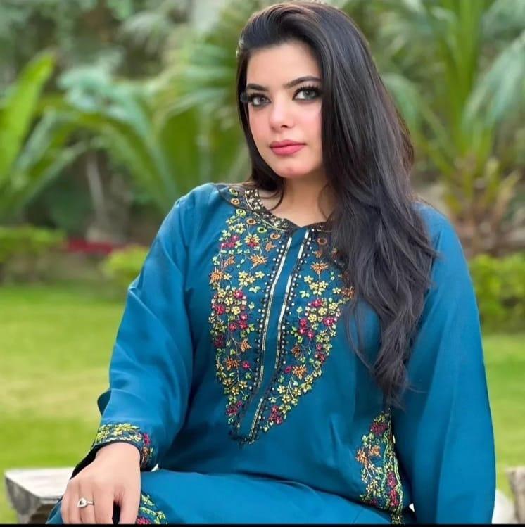 Women's Stitched Embroidered Linen Shirt and Trouser Set - 2 Pcs