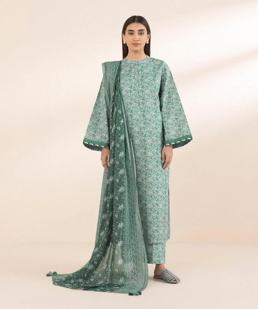 3 Pcs Women's Unstitched Printed Suit