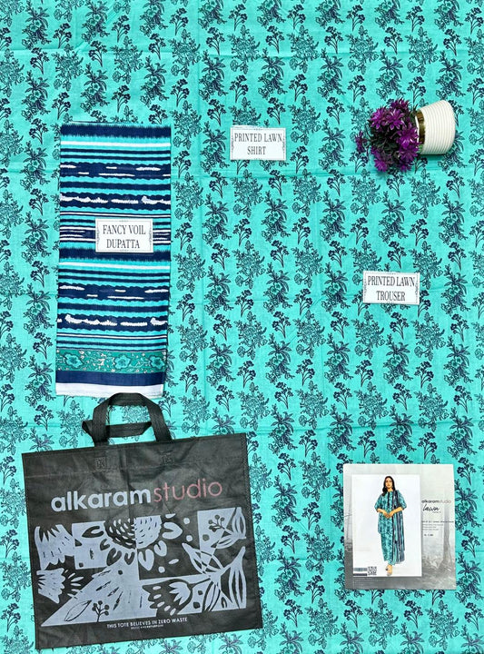 3 Pcs Women's Unstitched Printed Suit