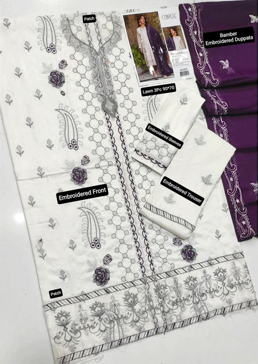 Chinyere 3 Pcs Women's Unstitched Embroidered Suit