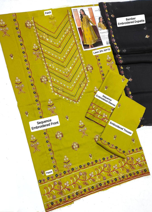 Asim Jofa 3 Pcs Lawn Embroidered Suit