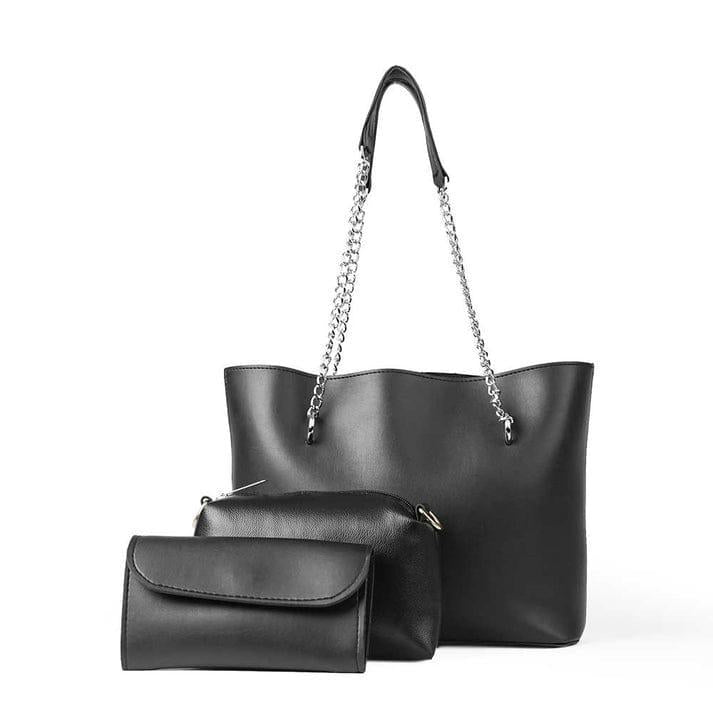 Women's PU Leather Hand Bag Set - 3 Pcs Collection