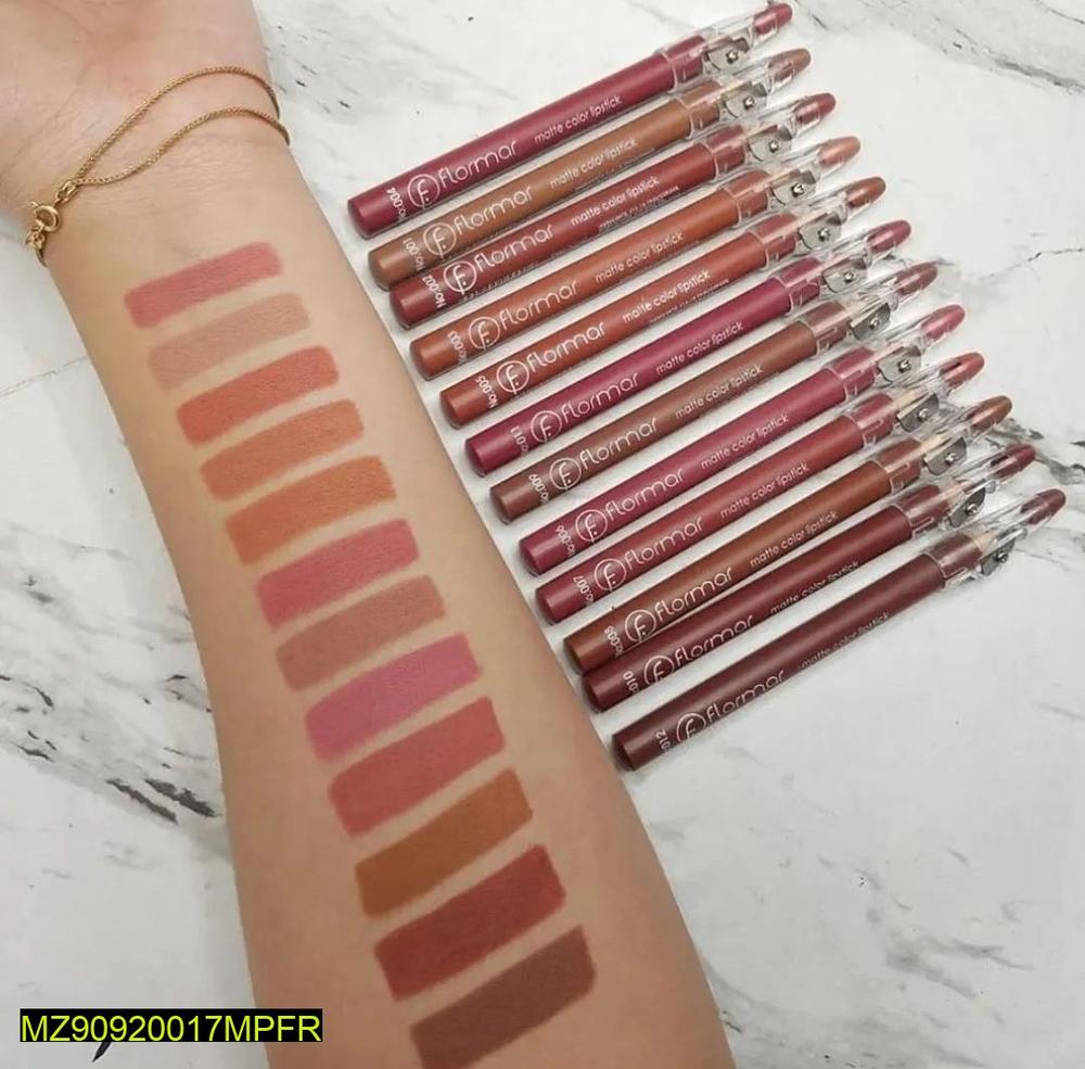 Flormar Matte Lipstick Pencil (Pack Of 12)