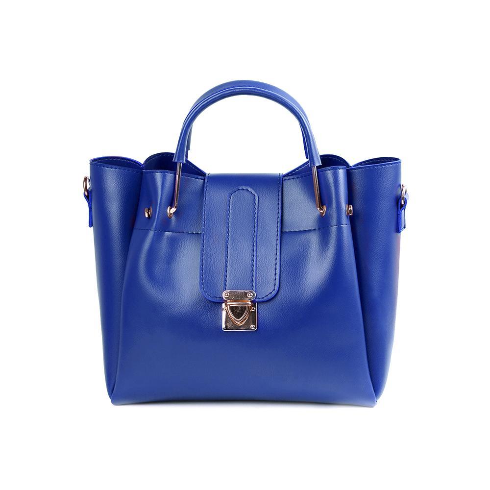 Women's PU Leather Plain Hand Bag Set