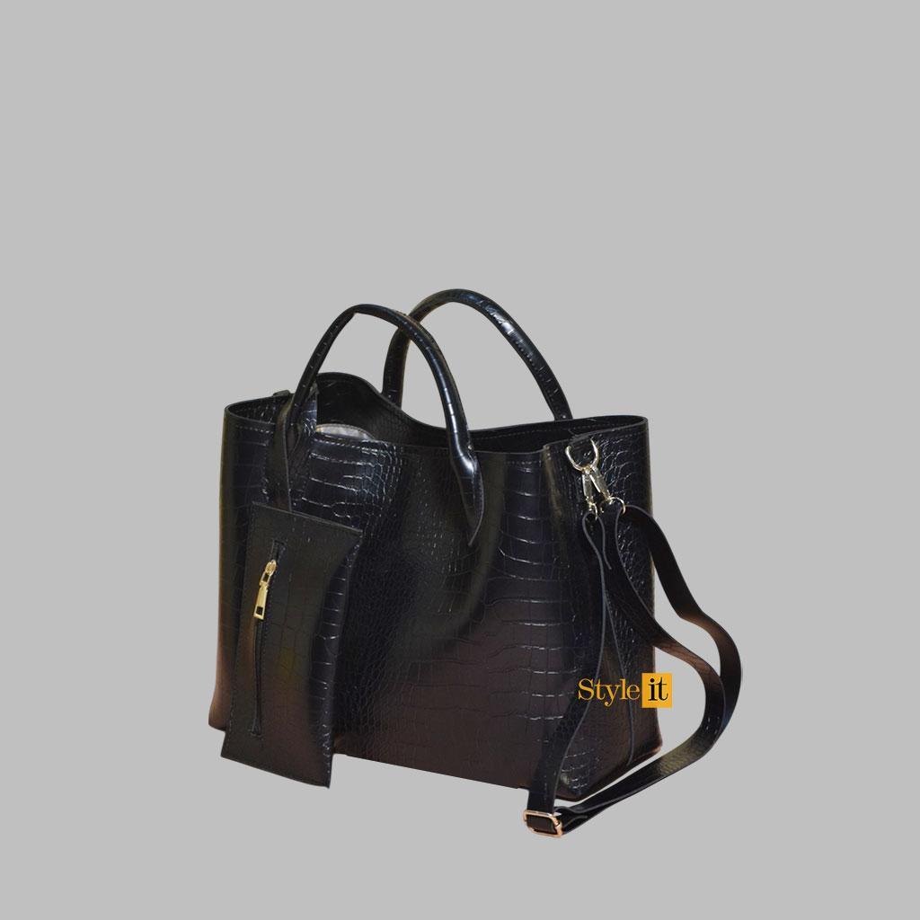 Women's PU Leather Printed Hand Bag Set
