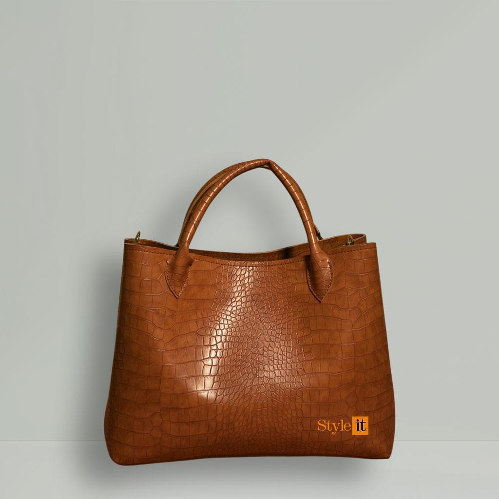 Women's PU Leather Printed Hand Bag Set