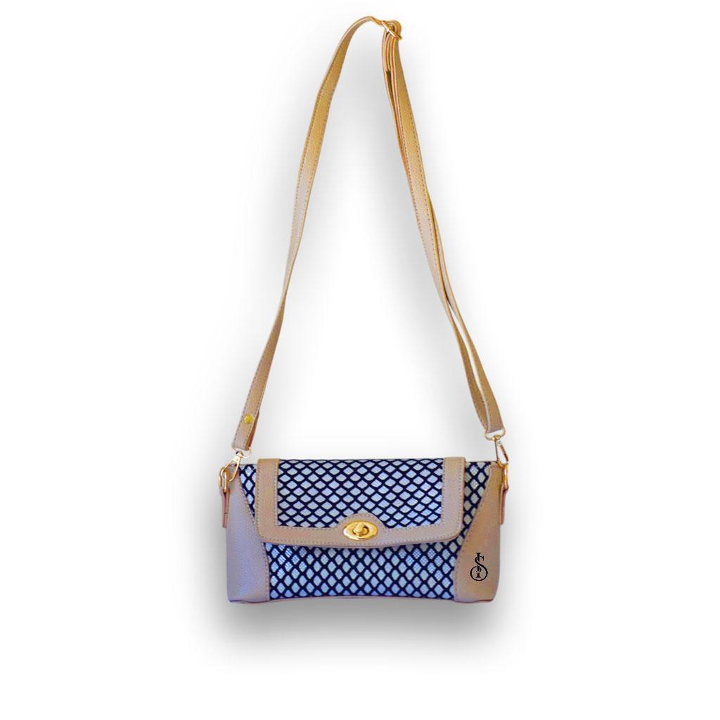 Girl's PU Leather Textured Shoulder Bag