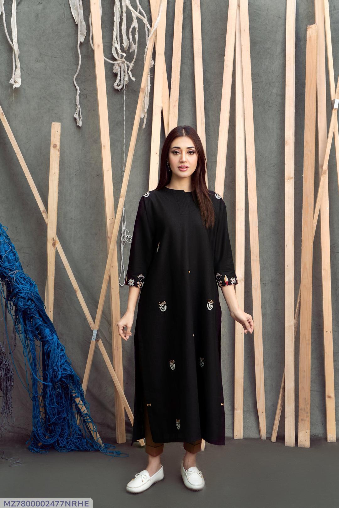 2 Pcs Women's Unstitched Embroidered Suit