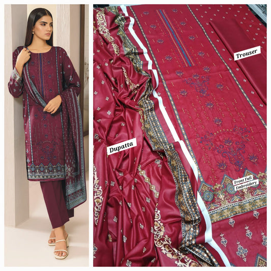 Hajra Emaan Lawn| 3Pcs Embroidered Lawn Collection 2025