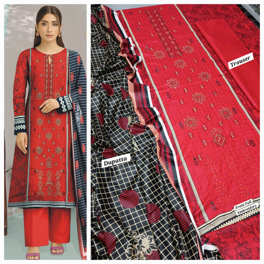 Hajra Emaan Lawn| 3Pcs Embroidered Lawn Collection 2025