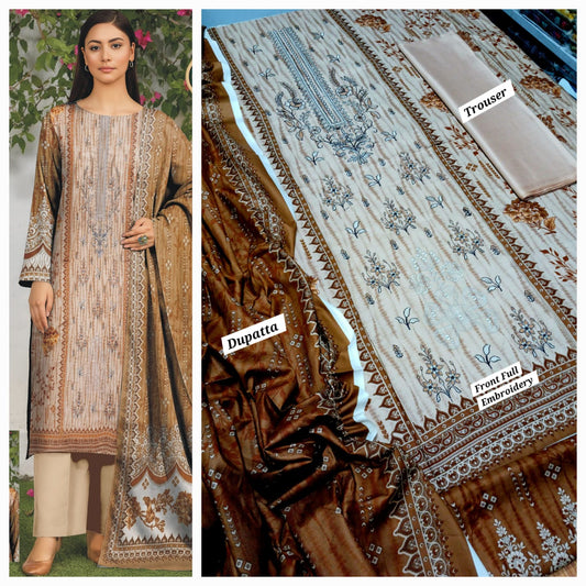 Hajra Emaan Lawn| 3Pcs Embroidered Lawn Collection 2025