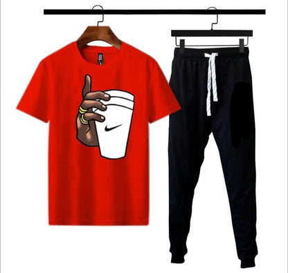 Micro Polyester Printed T-Shirt And Trouser