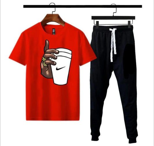 Micro Polyester Printed T-Shirt And Trouser