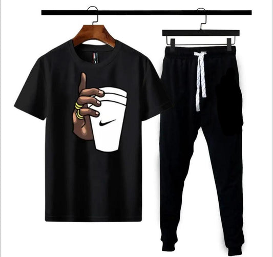 Micro Polyester Printed T-Shirt And Trouser