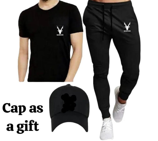 Men's Dri Fit Printed Track Suit With Cap
