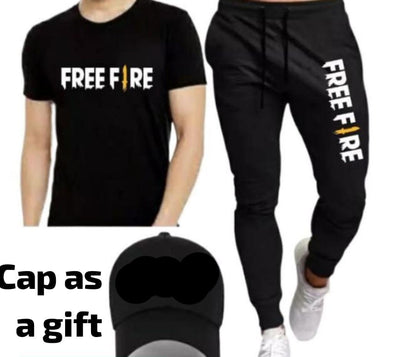 Men's Printed Polyester Track Suit with Cap