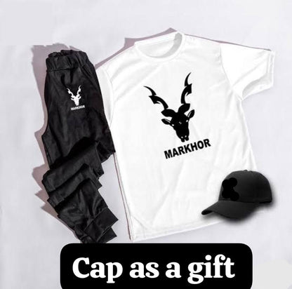 Men's Printed Polyester Track Suit with Cap