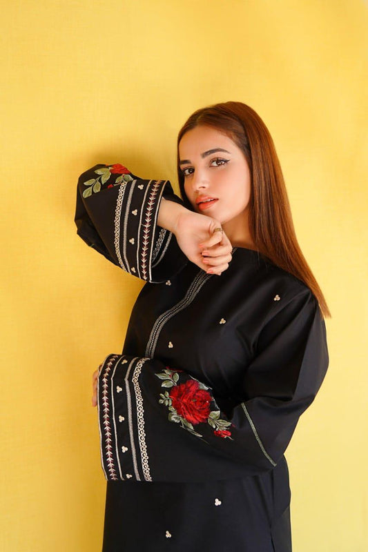 2 Pcs Women's Unstitched Embroidered Suit