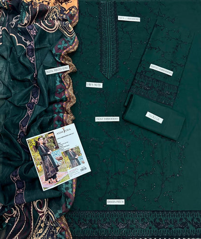 Asim Jofa 3 Pcs Lawn Embroidered Suit