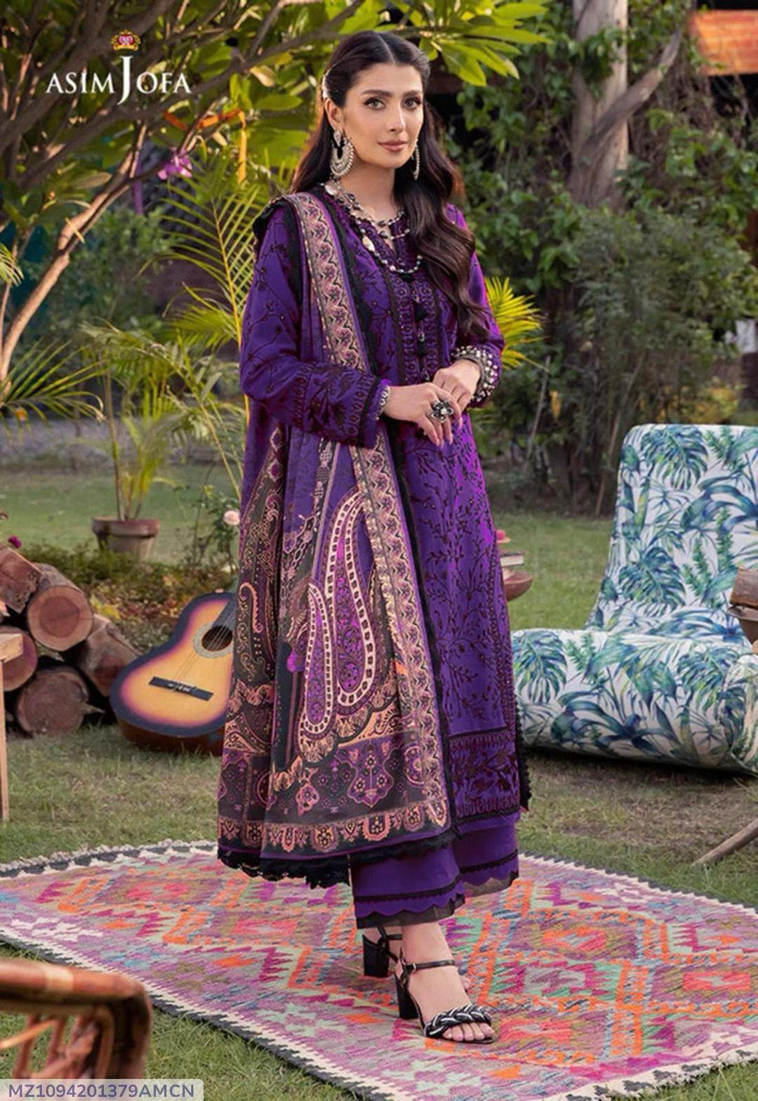 Asim Jofa 3 Pcs Lawn Embroidered Suit