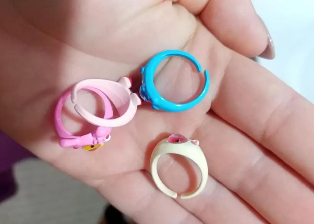 4 Pcs Antique Plated Multicolored Charm Adjustable Rings Set for Women