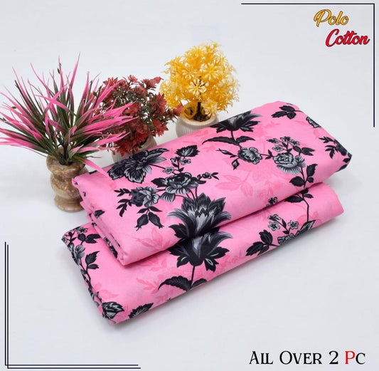 2 Pcs Women's Unstitched Printed Suit