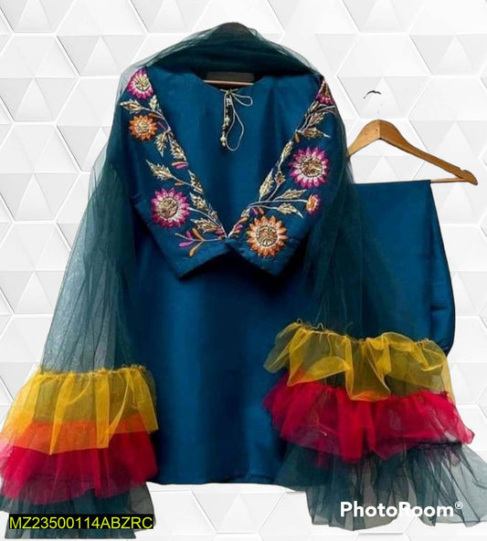 Kattan Silk Straight Shirt 3 Pcs