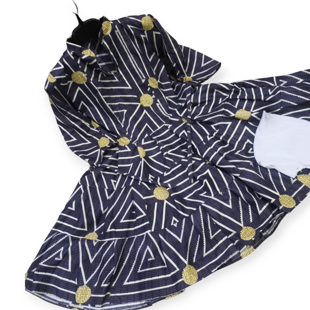 2 Pcs Women's Stitched Cambric Printed Frock And Trouser