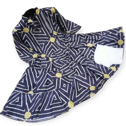 2 Pcs Women's Stitched Cambric Printed Frock And Trouser