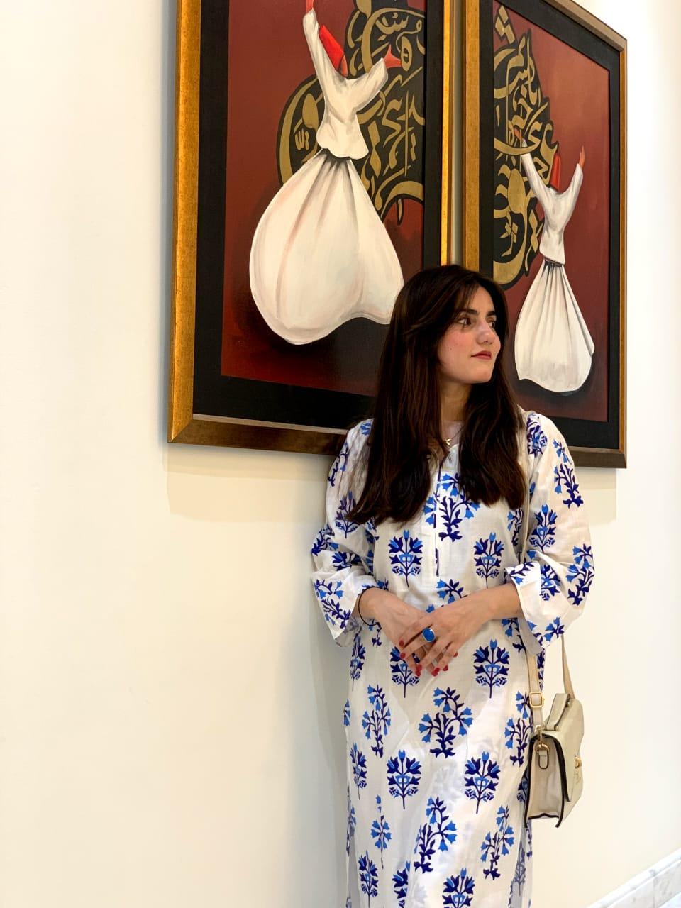 2 Pcs Women's Stitched Linen Printed Shirt And Trouser