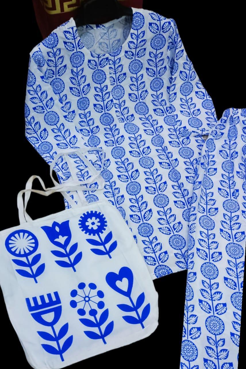 2 Pcs Women's Stitched Linen Printed Shirt And Trouser