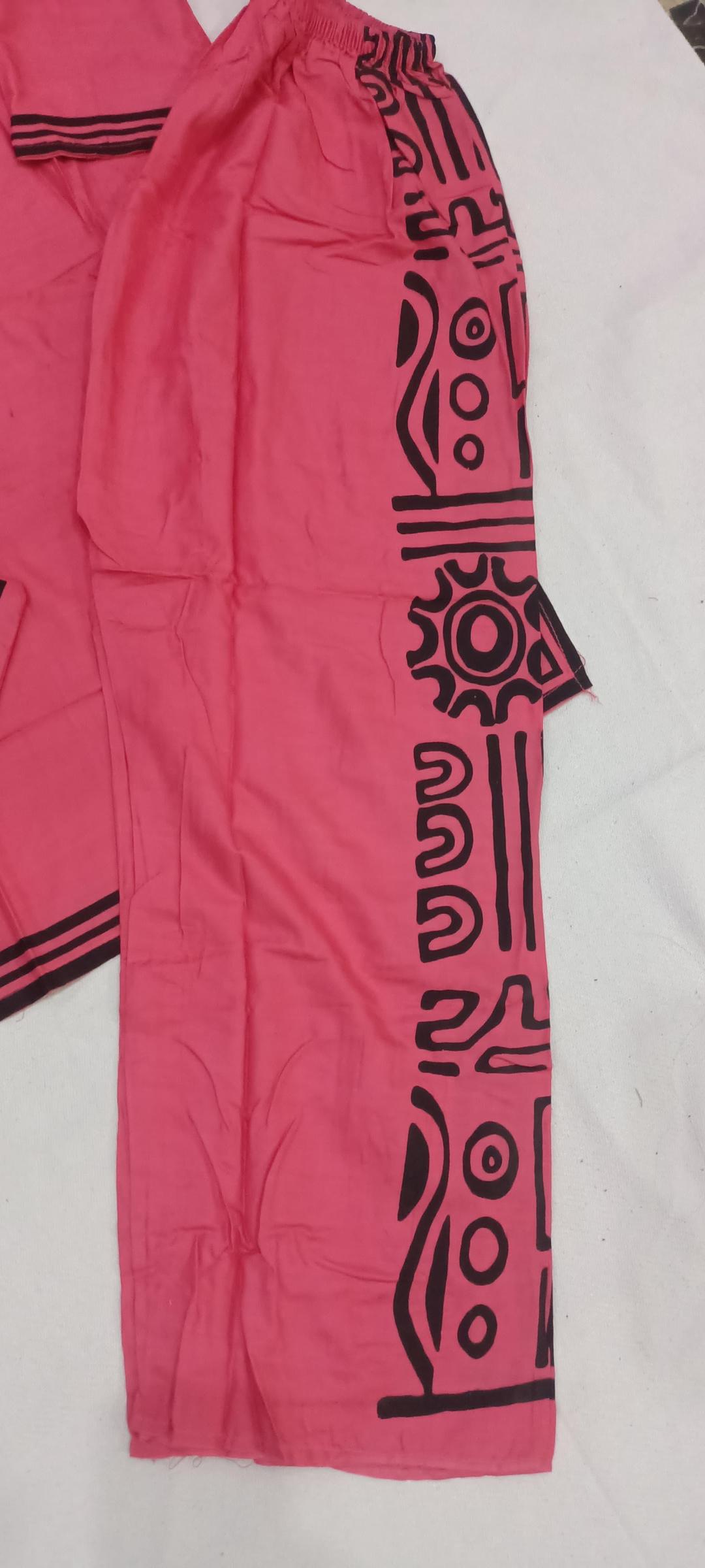 Printed Linen Shirt and Trouser Set - 3 Pcs Ensemble