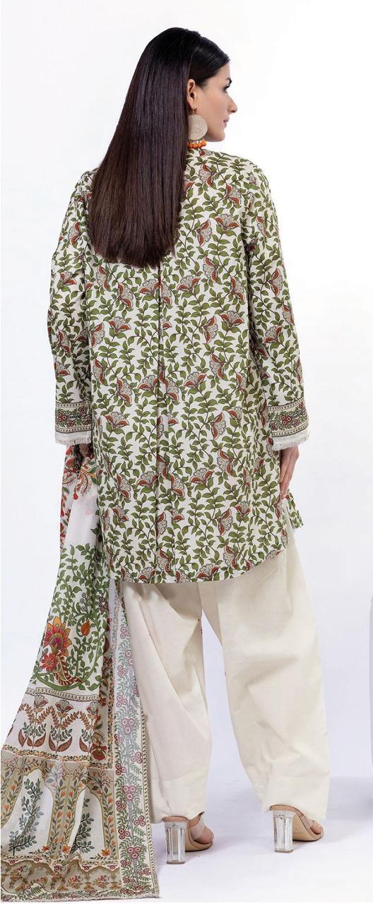 3 Pcs Women's Unstitched Printed Suit