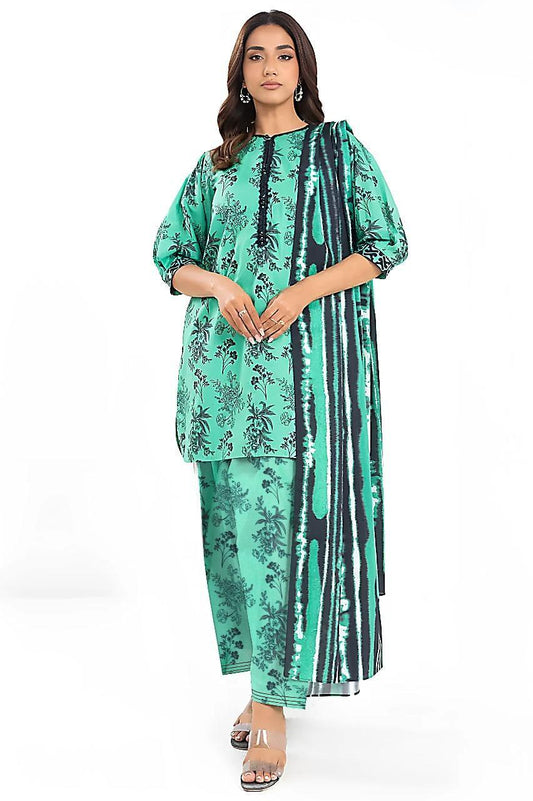 3 Pcs Women's Unstitched Printed Suit