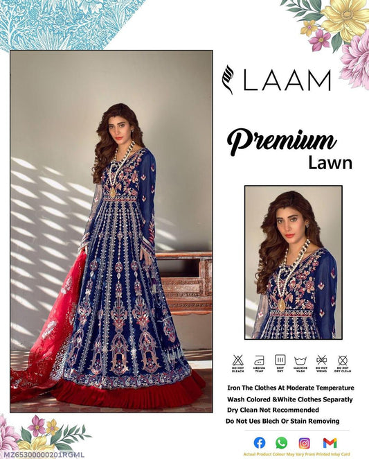 3 Pcs Women's Unstitched Sequins Embroidered Suit