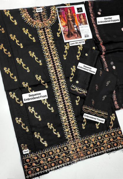 Asim Jofa 3 Pcs Lawn Embroidered Suit