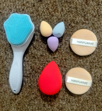 7 in 1 Makeup Accessories Deals - 6 Beauty Blenders & Facial Scrub