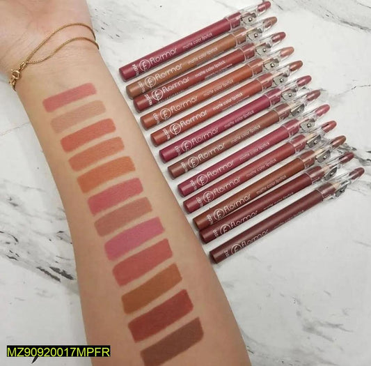 Flormar Matte Lipstick Pencil (Pack Of 12)