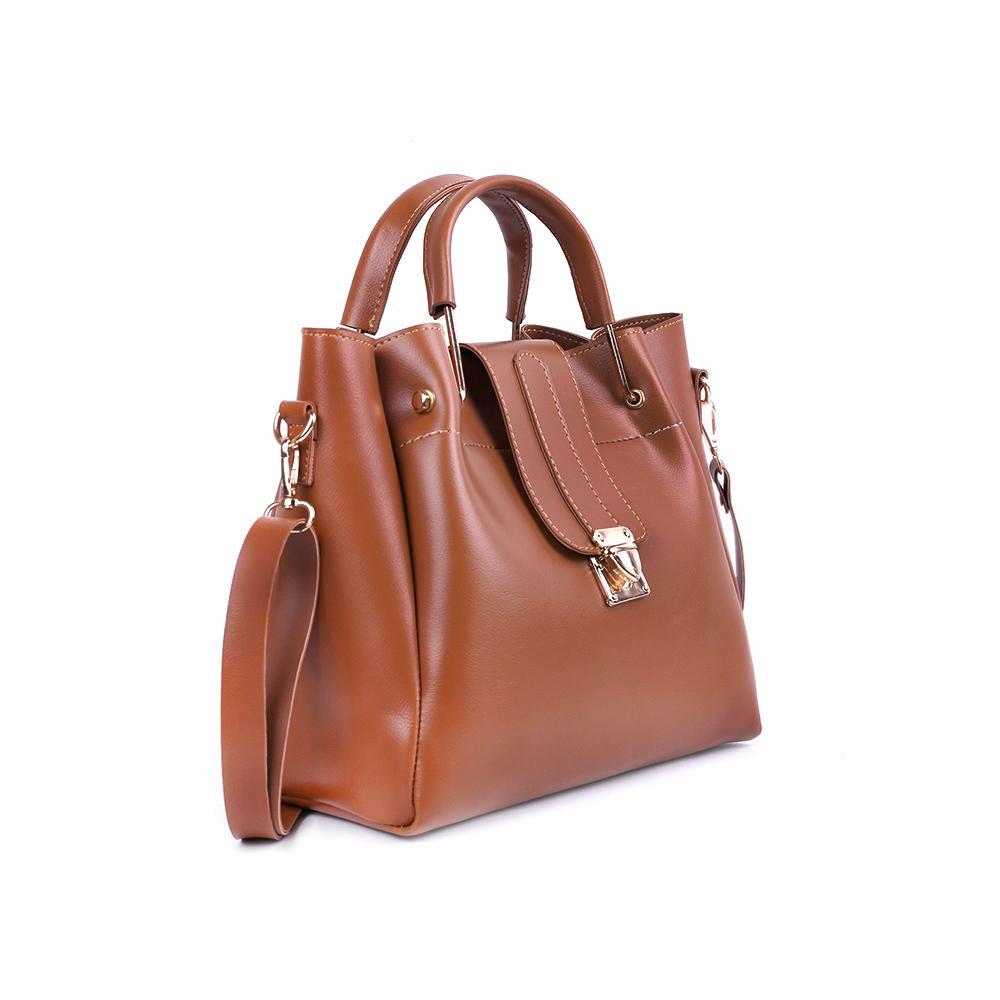 Women's PU Leather Plain Hand Bag