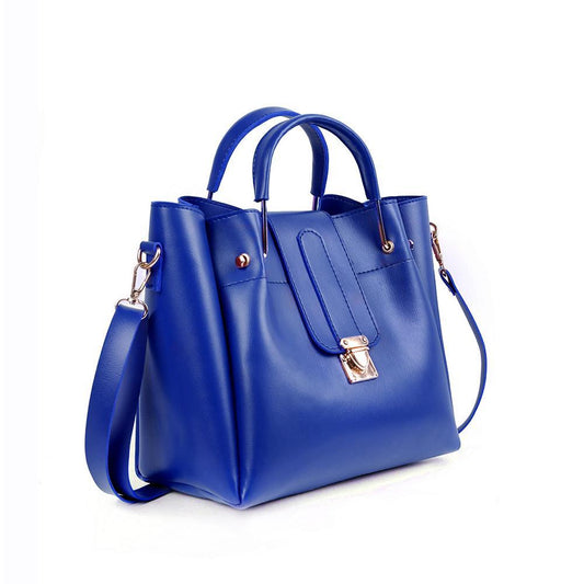 Women's PU Leather Plain Hand Bag Set