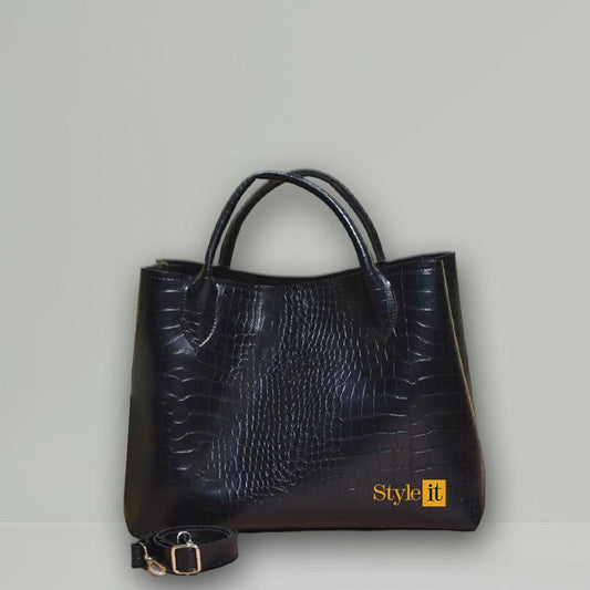 Women's PU Leather Printed Hand Bag Set