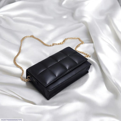 Girl's Stylish Black Crossbody Bag - 1 Pc