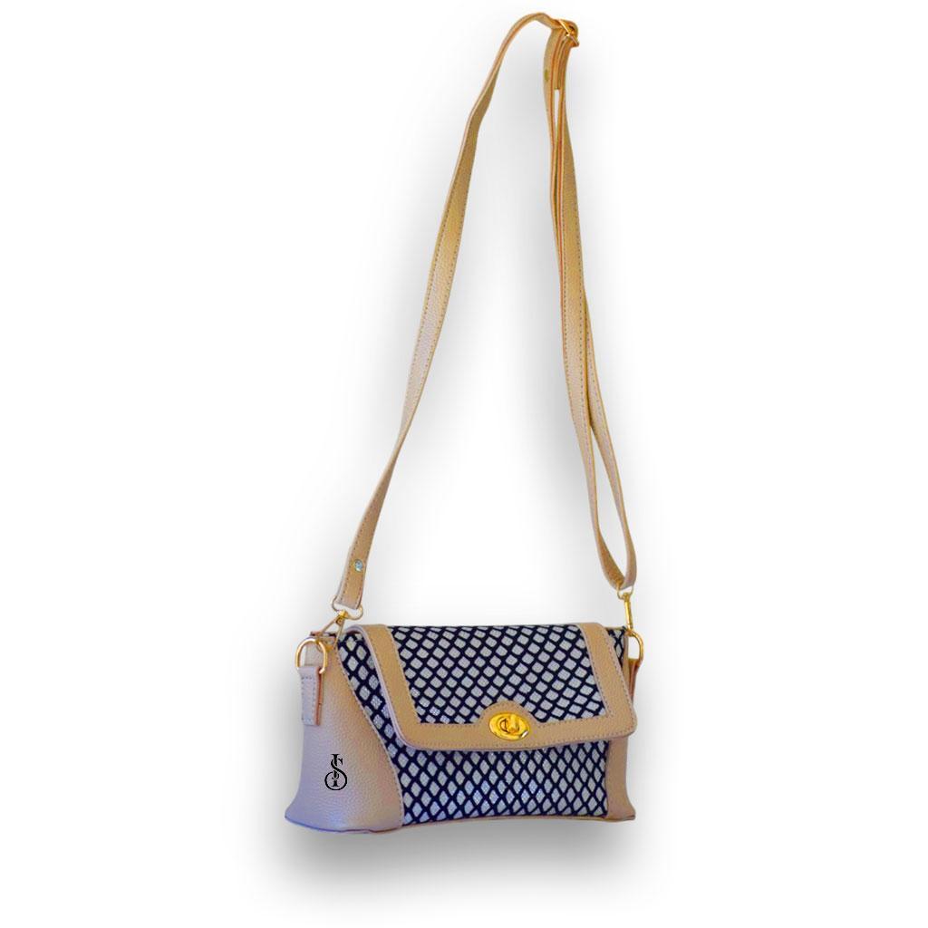 Girl's PU Leather Textured Shoulder Bag