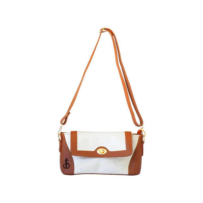 Girl's PU Leather Textured Shoulder Bag