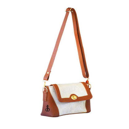 Girl's PU Leather Textured Shoulder Bag
