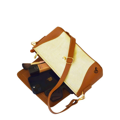 Girl's PU Leather Textured Shoulder Bag