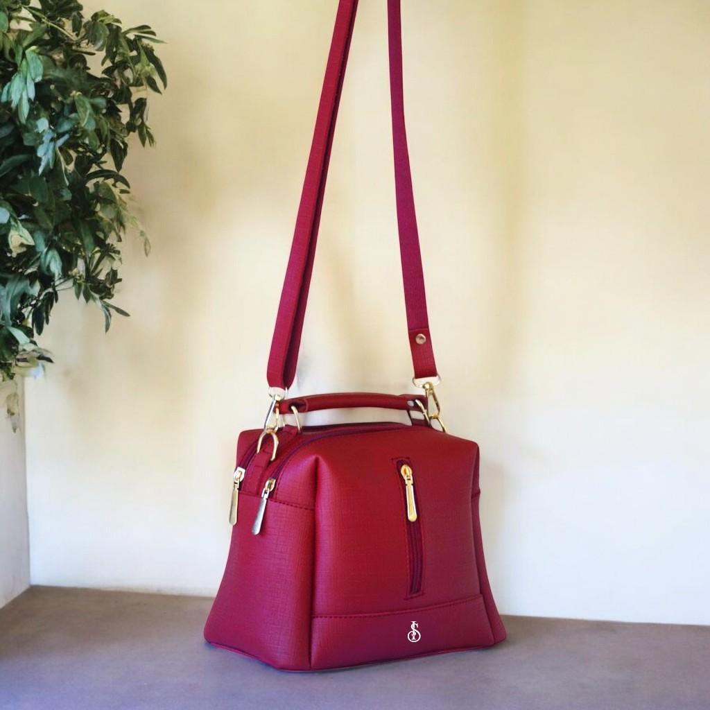 Women's PU Leather Textured Hand Bag