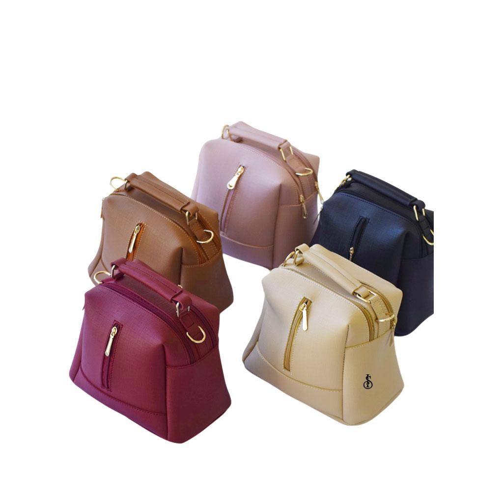 Women's PU Leather Textured Hand Bag