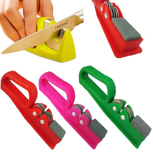 Professional Knife Sharpener With 8-wheel Blades & Sanding Stone